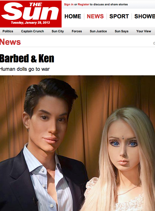 Barbie, Ken, Justin Jedlica, Valeria Lukyanova